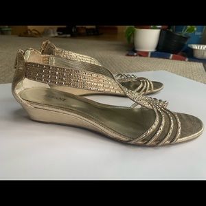 Alfani Gold Sandals with 1” Wedged Heel